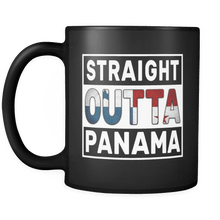 Load image into Gallery viewer, RobustCreative-Straight Outta Panama - Panamanian Flag 11oz Funny Black Coffee Mug - Independence Day Family Heritage - Women Men Friends Gift - Both Sides Printed (Distressed)

