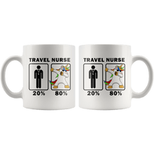 Load image into Gallery viewer, RobustCreative-Travel Nurse Dabbing Unicorn 80 20 Principle Graduation Gift Mens - 11oz White Mug Medical Personnel Gift Idea
