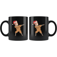 Load image into Gallery viewer, RobustCreative-Llama Dabbing Santa Hipster Glasses Alpaca Lover Cute - 11oz Black Mug Christmas gift idea Gift Idea

