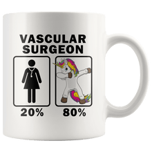 Load image into Gallery viewer, RobustCreative-Vascular Surgeon Dabbing Unicorn 80 20 Principle Superhero Girl Womens - 11oz White Mug Medical Personnel Gift Idea
