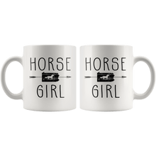 Load image into Gallery viewer, RobustCreative-Pennsylvania Horse Girl Gifts Pennsylvanian Shape Country for women - 11oz White Mug Riding Lover Gift Idea
