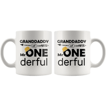 Load image into Gallery viewer, RobustCreative-Granddaddy of Mr Onederful  1st Birthday Baby Boy Outfit White 11oz Mug Gift Idea

