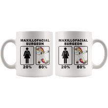 Load image into Gallery viewer, RobustCreative-Maxillofacial Surgeon Dabbing Unicorn 80 20 Principle Superhero Girl Womens - 11oz White Mug Medical Personnel Gift Idea
