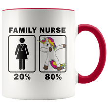 Load image into Gallery viewer, RobustCreative-Family Nurse Dabbing Unicorn 80 20 Principle Superhero Girl Womens - 11oz Accent Mug Medical Personnel Gift Idea
