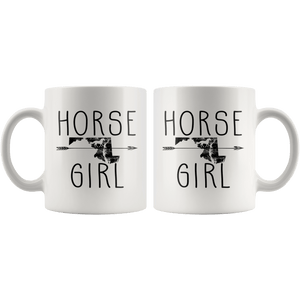 RobustCreative-Maryland Horse Girl Gifts Marylander Shape Country for women - 11oz White Mug Riding Lover Gift Idea