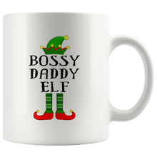 Load image into Gallery viewer, RobustCreative-Im The Bossy Daddy Elf Family Matching Outfits PJ - 11oz White Mug Christmas group green pjs costume Gift Idea
