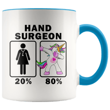 Load image into Gallery viewer, RobustCreative-Hand Surgeon Dabbing Unicorn 20 80 Principle Superhero Girl Womens - 11oz Accent Mug Medical Personnel Gift Idea
