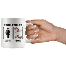 Load image into Gallery viewer, RobustCreative-Podiatrist Dabbing Unicorn 80 20 Principle Superhero Girl Womens - 11oz White Mug Medical Personnel Gift Idea
