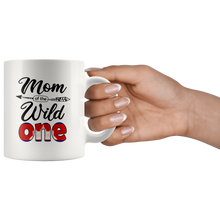 Load image into Gallery viewer, RobustCreative-Cambodian Mom of the Wild One Birthday Cambodia Flag White 11oz Mug Gift Idea
