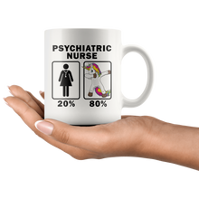 Load image into Gallery viewer, RobustCreative-Psychiatric Nurse Dabbing Unicorn 80 20 Principle Superhero Girl Womens - 11oz White Mug Medical Personnel Gift Idea
