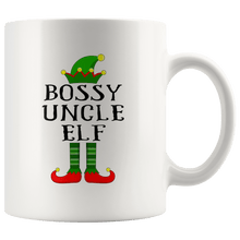 Load image into Gallery viewer, RobustCreative-Im The Bossy Uncle Elf Family Matching Outfits PJ - 11oz White Mug Christmas group green pjs costume Gift Idea
