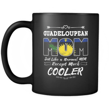 Load image into Gallery viewer, RobustCreative-Best Mom Ever is from Guadeloupe - Guadeloupean Flag 11oz Funny Black Coffee Mug - Mothers Day Independence Day - Women Men Friends Gift - Both Sides Printed (Distressed)
