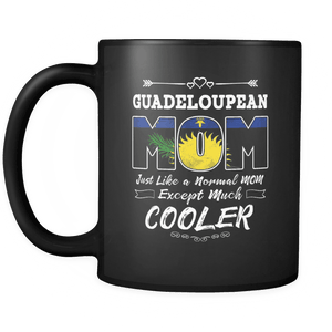 RobustCreative-Best Mom Ever is from Guadeloupe - Guadeloupean Flag 11oz Funny Black Coffee Mug - Mothers Day Independence Day - Women Men Friends Gift - Both Sides Printed (Distressed)