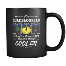 Load image into Gallery viewer, RobustCreative-Best Mom Ever is from Guadeloupe - Guadeloupean Flag 11oz Funny Black Coffee Mug - Mothers Day Independence Day - Women Men Friends Gift - Both Sides Printed (Distressed)
