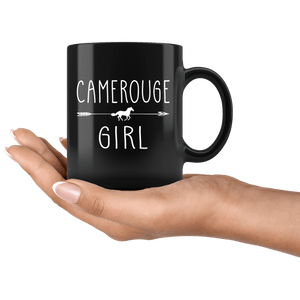 RobustCreative-Camerouge Horse Girl Gifts Horses Lover Riding Racing - 11oz Black Mug Riding Lover Gift Idea