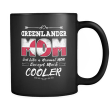 Load image into Gallery viewer, RobustCreative-Best Mom Ever is from Greenland - Greenlander Flag 11oz Funny Black Coffee Mug - Mothers Day Independence Day - Women Men Friends Gift - Both Sides Printed (Distressed)
