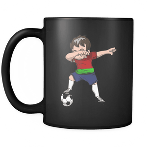 RobustCreative-Dabbing Soccer Boys Belarusian Belarusian Minsk Gift National Soccer Tournament Game 11oz Black Coffee Mug ~ Both Sides Printed