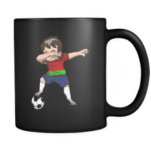 Load image into Gallery viewer, RobustCreative-Dabbing Soccer Boys Belarusian Belarusian Minsk Gift National Soccer Tournament Game 11oz Black Coffee Mug ~ Both Sides Printed
