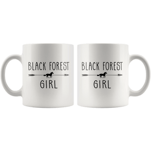 RobustCreative-Black Forest Horse Girl Gifts Horses Lover Riding Racing - 11oz White Mug Racing Lover Gift Idea