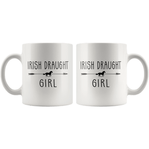 RobustCreative-Irish Draught Horse Girl Gifts Horses Lover Riding Racing - 11oz White Mug Riding Lover Gift Idea