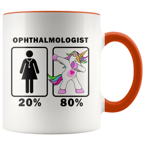 RobustCreative-Ophthalmologist Dabbing Unicorn 20 80 Principle Superhero Girl Womens - 11oz Accent Mug Medical Personnel Gift Idea