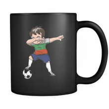 Load image into Gallery viewer, RobustCreative-Dabbing Soccer Boys Bulgaria Bulgarian Sofia Gift National Soccer Tournament Game 11oz Black Coffee Mug ~ Both Sides Printed
