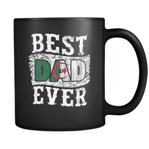 RobustCreative-Best Dad Ever Algieria Flag - Fathers Day Gifts - Family Gift Gift From Kids - 11oz Black Funny Coffee Mug Women Men Friends Gift ~ Both Sides Printed