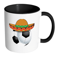 Load image into Gallery viewer, RobustCreative-Funny Soccer Ball Mexican Sports - Cinco De Mayo Mexican Fiesta - No Siesta Mexico Party - 11oz Black &amp; White Funny Coffee Mug Women Men Friends Gift ~ Both Sides Printed
