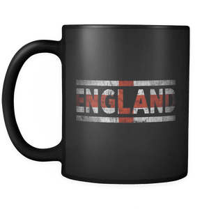 RobustCreative-Retro Vintage Flag English England 11oz Black Coffee Mug ~ Both Sides Printed