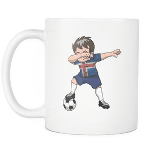 RobustCreative-Dabbing Soccer Boys Iceland Icelander Reykjavik Gift National Soccer Tournament Game 11oz White Coffee Mug ~ Both Sides Printed