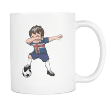 Load image into Gallery viewer, RobustCreative-Dabbing Soccer Boys Iceland Icelander Reykjavik Gift National Soccer Tournament Game 11oz White Coffee Mug ~ Both Sides Printed
