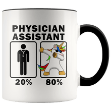 Load image into Gallery viewer, RobustCreative-Physician Assistant Dabbing Unicorn 80 20 Principle Graduation Gift Mens - 11oz Accent Mug Medical Personnel Gift Idea
