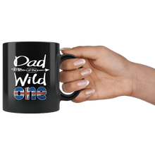 Load image into Gallery viewer, RobustCreative-Icelander Dad of the Wild One Birthday Iceland Flag Black 11oz Mug Gift Idea
