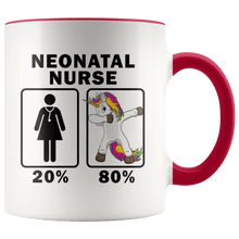 Load image into Gallery viewer, RobustCreative-Neonatal Nurse Dabbing Unicorn 80 20 Principle Superhero Girl Womens - 11oz Accent Mug Medical Personnel Gift Idea
