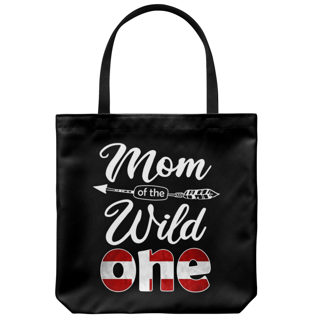 RobustCreative-Danish Mom of the Wild One Birthday Denmark Flag Tote Bag Gift Idea