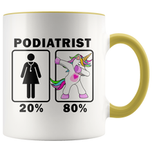 Load image into Gallery viewer, RobustCreative-Podiatrist Dabbing Unicorn 20 80 Principle Superhero Girl Womens - 11oz Accent Mug Medical Personnel Gift Idea
