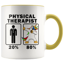 Load image into Gallery viewer, RobustCreative-Physical Therapist Dabbing Unicorn 80 20 Principle Graduation Gift Mens - 11oz Accent Mug Medical Personnel Gift Idea
