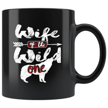 Load image into Gallery viewer, RobustCreative-Wife of the Wild One Wolf 1st Birthday Wolves - 11oz Black Mug wolves lover animal spirit Gift Idea
