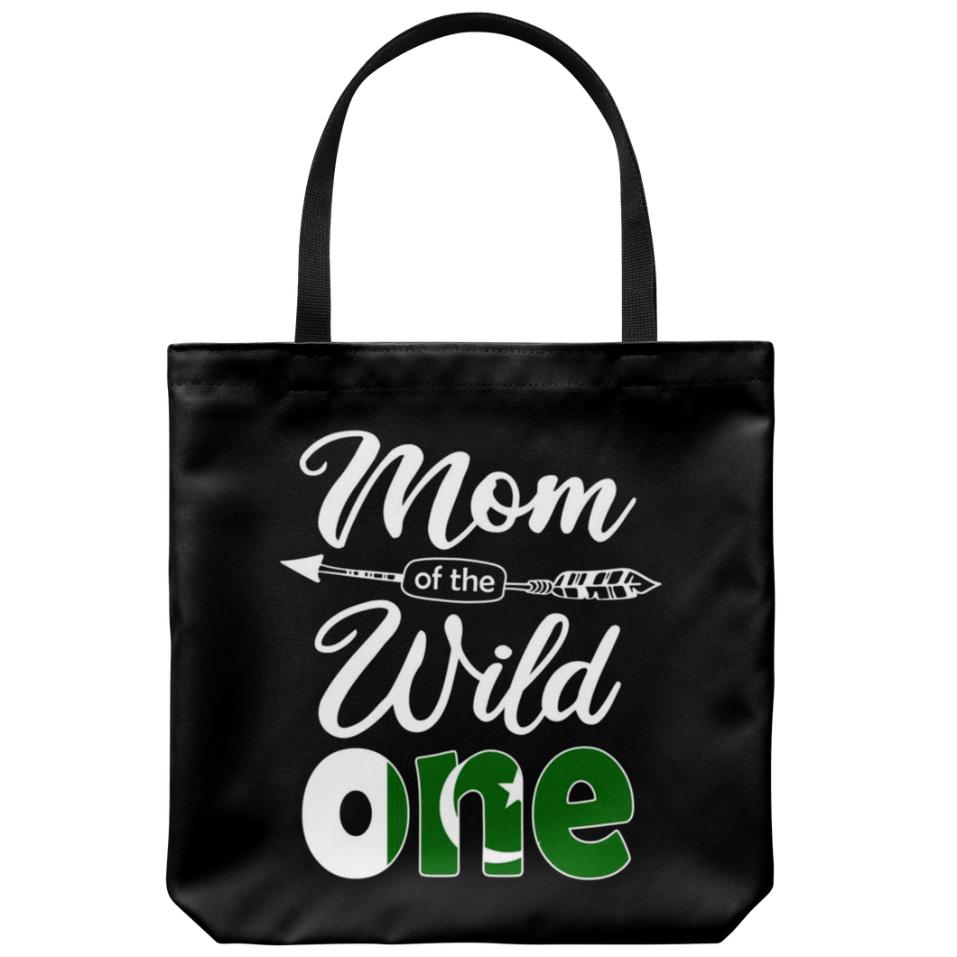 RobustCreative-Pakistani Mom of the Wild One Birthday Pakistan Flag Tote Bag Gift Idea