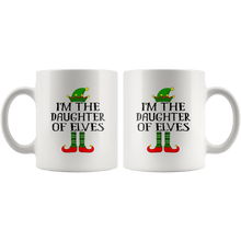 Load image into Gallery viewer, RobustCreative-Im The Daughter of Elves Family Matching Elf Outfits PJ - 11oz White Mug Christmas group green pjs costume Gift Idea
