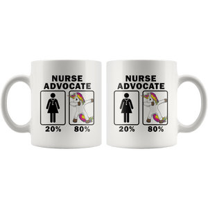 RobustCreative-Nurse Advocate Dabbing Unicorn 80 20 Principle Superhero Girl Womens - 11oz White Mug Medical Personnel Gift Idea