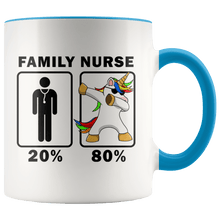 Load image into Gallery viewer, RobustCreative-Family Nurse Dabbing Unicorn 80 20 Principle Graduation Gift Mens - 11oz Accent Mug Medical Personnel Gift Idea
