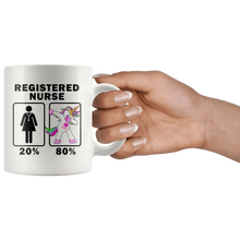 Load image into Gallery viewer, RobustCreative-Registered Nurse Dabbing Unicorn 20 80 Principle Superhero Girl Womens - 11oz White Mug Medical Personnel Gift Idea
