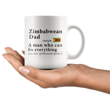 Load image into Gallery viewer, RobustCreative-Zimbabwean Dad Definition Zimbabwe Flag Fathers Day - 11oz White Mug family reunion gifts Gift Idea
