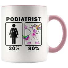 Load image into Gallery viewer, RobustCreative-Podiatrist Dabbing Unicorn 20 80 Principle Superhero Girl Womens - 11oz Accent Mug Medical Personnel Gift Idea
