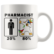 Load image into Gallery viewer, RobustCreative-Pharmacist Dabbing Unicorn 80 20 Principle Graduation Gift Mens - 11oz White Mug Medical Personnel Gift Idea
