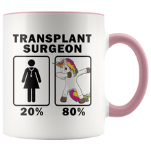 Load image into Gallery viewer, RobustCreative-Transplant Surgeon Dabbing Unicorn 80 20 Principle Superhero Girl Womens - 11oz Accent Mug Medical Personnel Gift Idea
