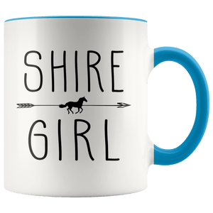 RobustCreative-Shire Horse Girl Gifts Horses Lover Riding Racing - 11oz Accent Mug Riding Lover Gift Idea