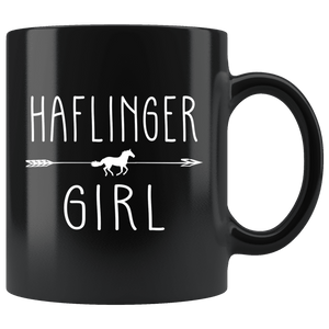 RobustCreative-Haflinger Horse Girl Gifts Horses Lover Riding Racing - 11oz Black Mug Racing Lover Gift Idea