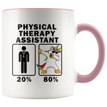 Load image into Gallery viewer, RobustCreative-Physical Therapy Assistant Dabbing Unicorn 80 20 Principle Graduation Gift Mens - 11oz Accent Mug Medical Personnel Gift Idea
